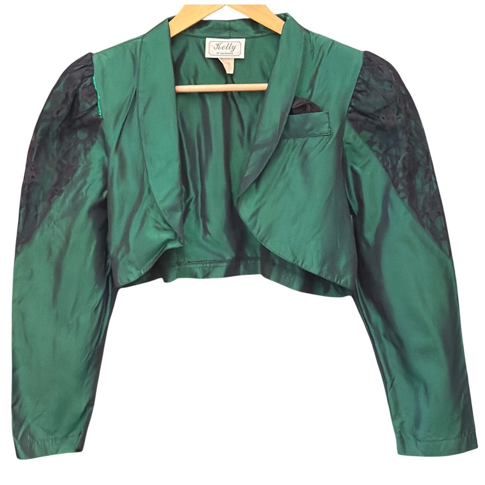 Vintge Prom 80's  Kelly of California Bolero Jacket Glam Regencycore Gothic